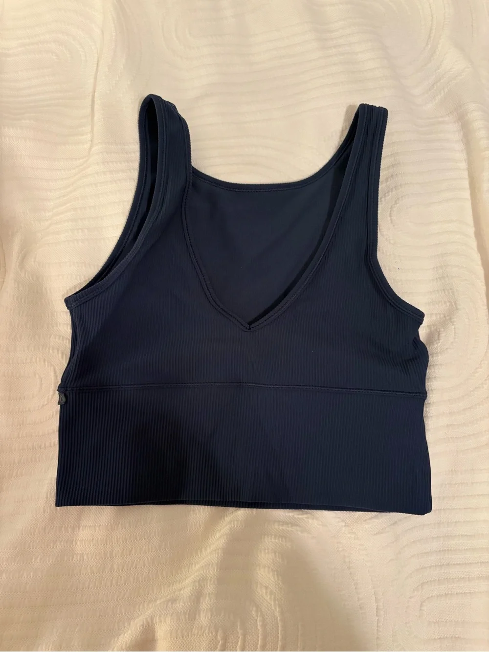 Lululemon Power Pivot Rib Tank, true navy color, size 6